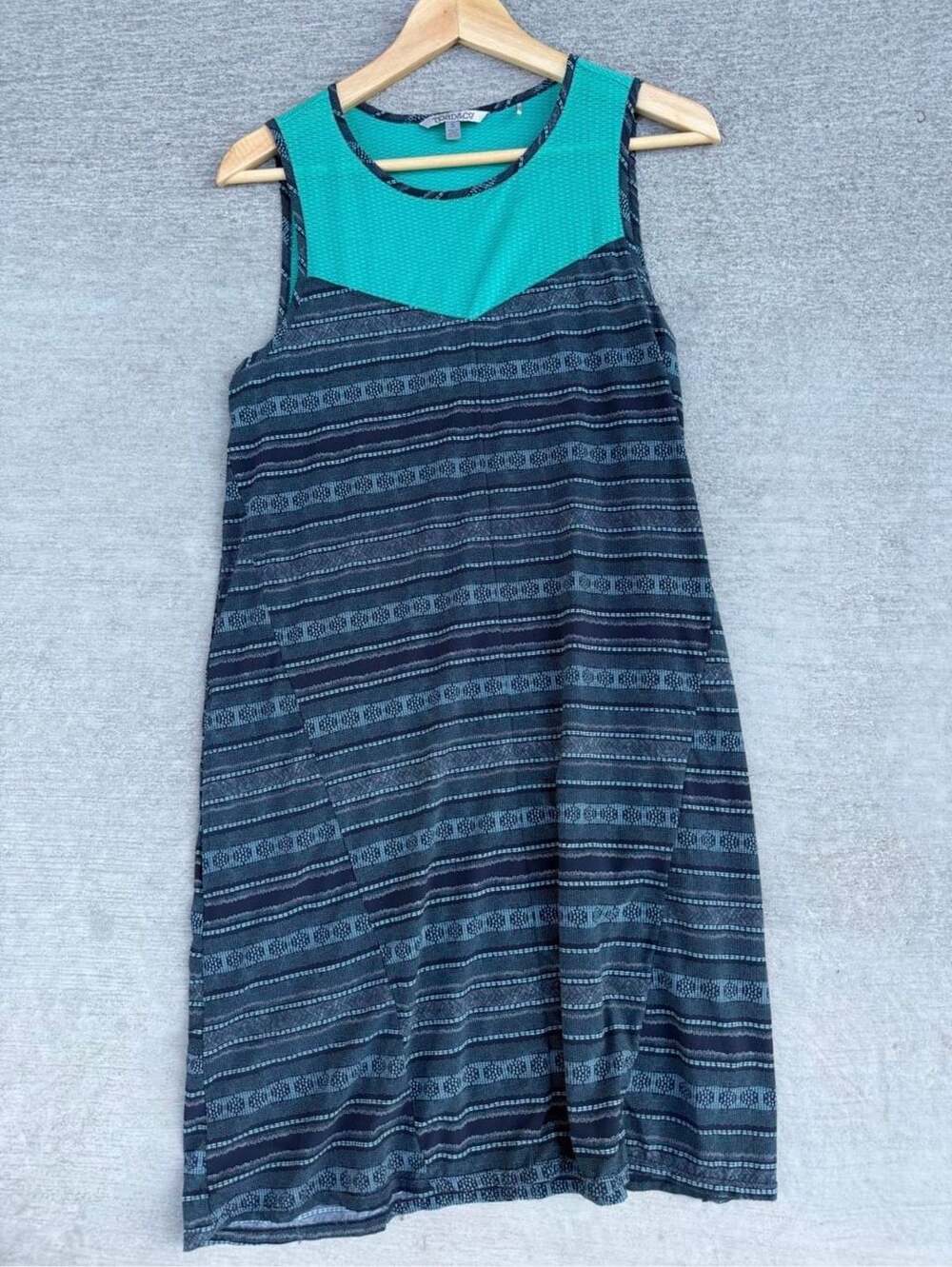 Toad&Co Sunkissed Swing Dress Size S Blue Pattern